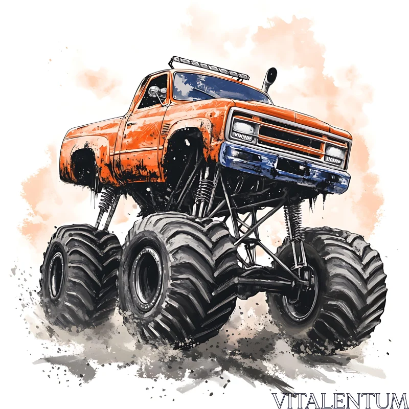 Monster Truck in Action AI Image