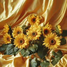 Sunflower Arrangement on Silk