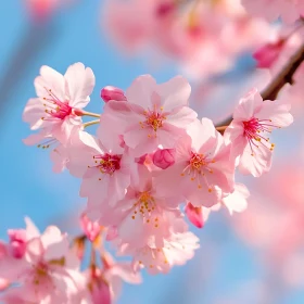 Close-Up Spring Cherry Flowers