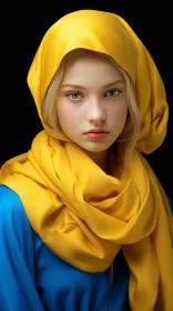 Captivating Fashion Photography: A Beautiful Person with a Yellow Scarf