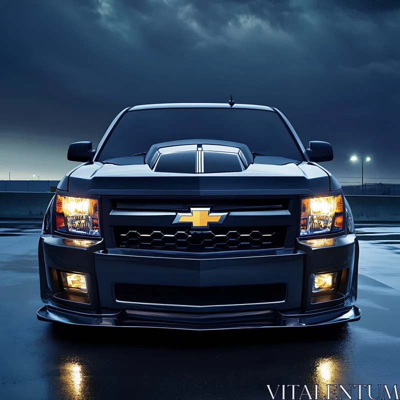 Midnight Chevrolet Pickup AI Image