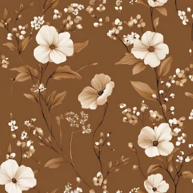 Vintage Elegance: Sepia Floral Design