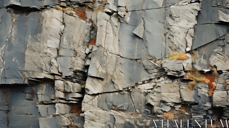 Nature's Wonders: Cracked Rock Textures AI Image