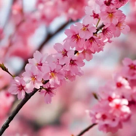 Pink Cherry Blossom Branch