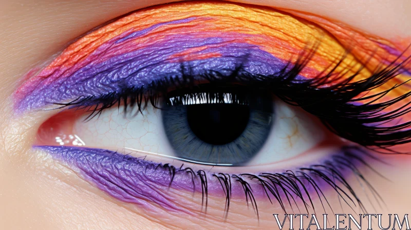 Captivating and Colorful Eye Makeup in Fashion AI Image