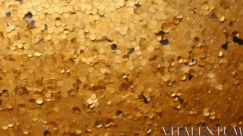Golden Leaf Textured Wall - Monetary Themed Interior Design AI Image