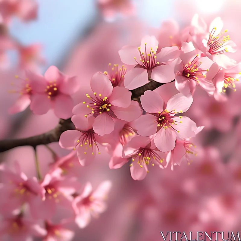 Cherry Blossom Bloom in Spring AI Image