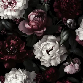 Dark and Detailed Peony Blooms