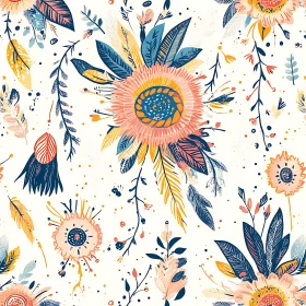 Colorful Floral Design with Sunflowers