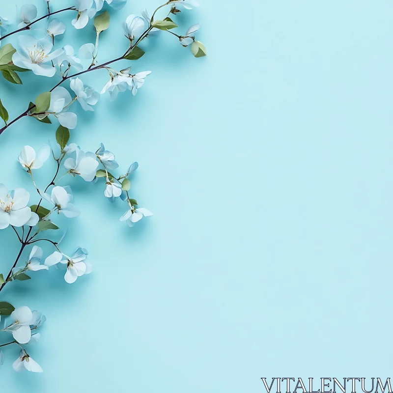 AI ART Minimalist Spring Blossoms