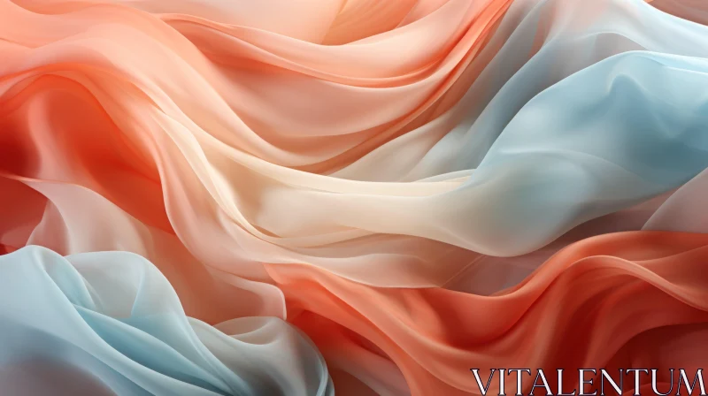 Ethereal Abstract Mobile Wallpaper: Flowing Fabrics and Cloudscapes AI Image