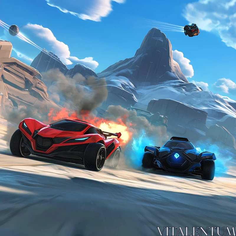 Epic Car Chase in Snowy Mountain Terrain Epic Car Chase in Snowy Mountain Terrain