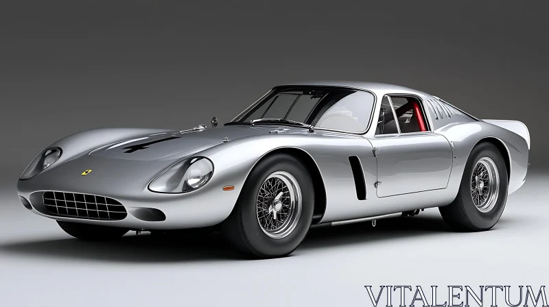 AI ART Classic Silver Sports Car