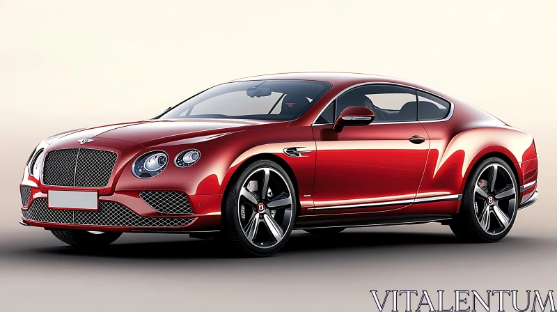Stylish Red Luxury Automobile
