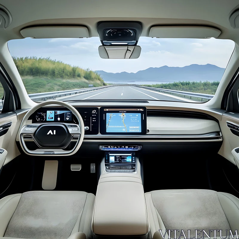 High-Tech Car Interior View