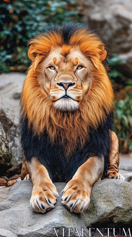 Regal Lion Portrait AI Image