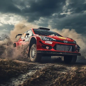 Off-Road Rally Car in Action