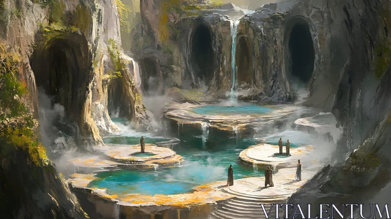 Hidden Cavern with Serene Pools and Waterfalls Hidden Cavern with Serene Pools and Waterfalls