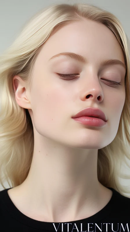 Tranquil Beauty: Captivating Image of a Young Blonde Woman Tranquil Beauty: Captivating Image of a Young Blonde Woman