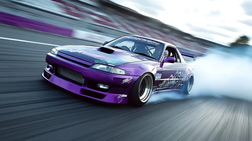 High-Performance Car in Drift