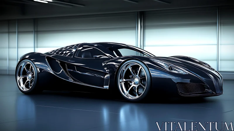 Luxury Vehicle in Modern Garage AI Image