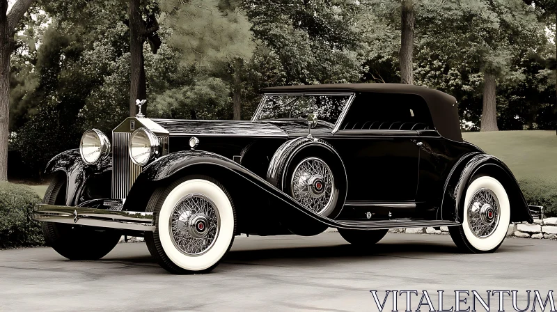 Classic Elegance: Vintage Convertible Luxury Car AI Image