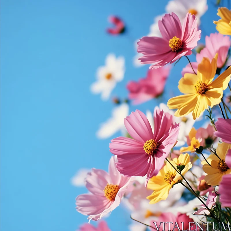 Beautiful Spring Flowers in Full Bloom AI Image