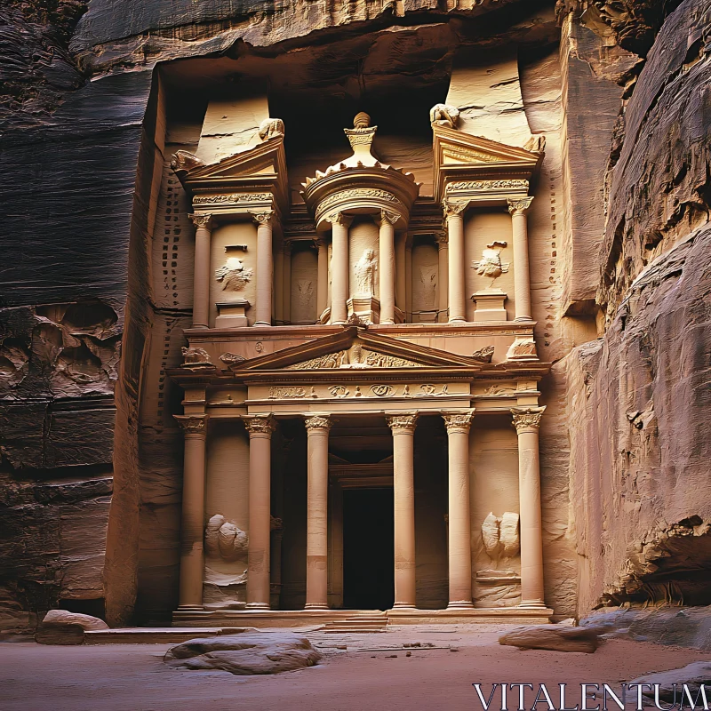 Historic Sandstone Sculpture AI Image