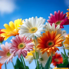 Vibrant Daisies in Garden