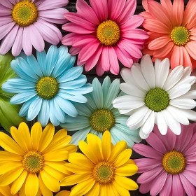 Beautiful Assortment of Colorful Daisies