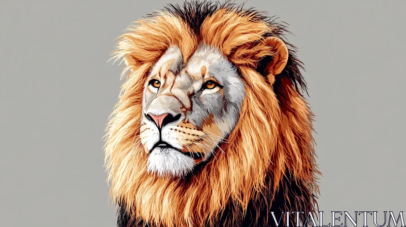 Digital Artwork of a Lion AI Image