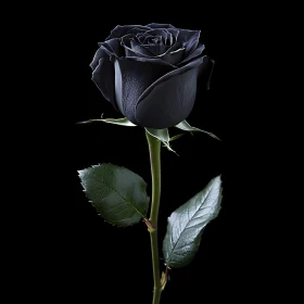 Graceful Dark Rose in Minimalistic Setting