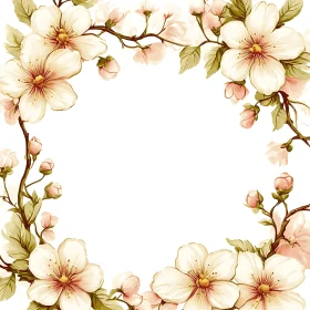 Serene Floral Frame