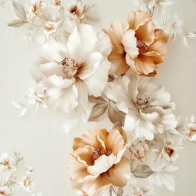 Delicate Blooming Flowers in Pastel Shades