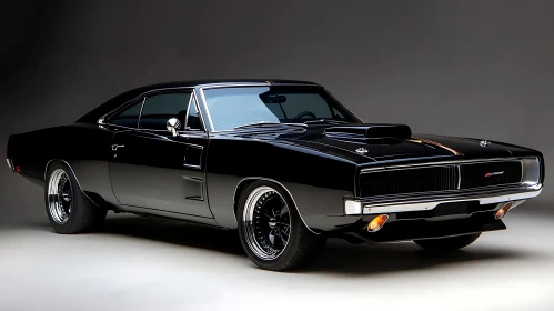 Vintage Muscle Car with Classic Design