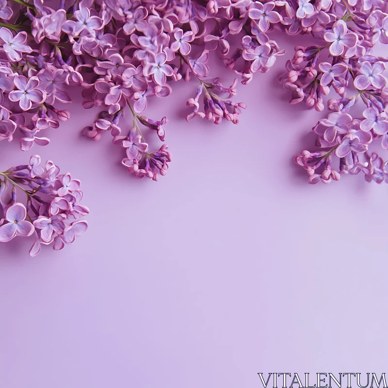 Serene Composition of Lilac Blossoms AI Image