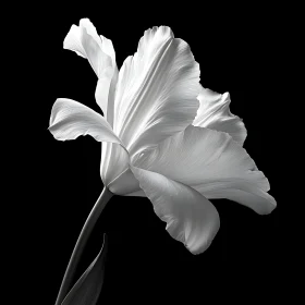 Elegant Monochrome Tulip