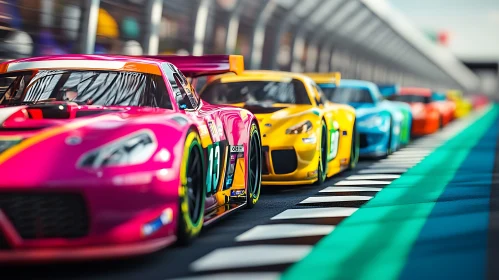 Vibrant Race Car Lineup