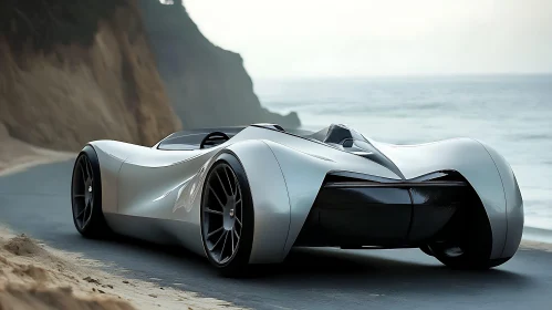 Sleek and Modern Car Design by the Ocean