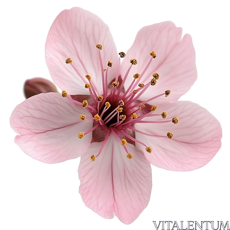 Intricate Details of a Blooming Pink Flower AI Image