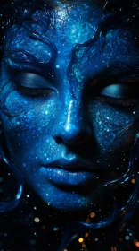 Blue-Painted Woman with Stars: Transcendental Dreaming in Neo-Mosaic Style