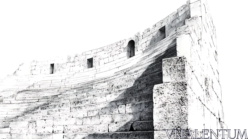 Historical Amphitheater Structure AI Image