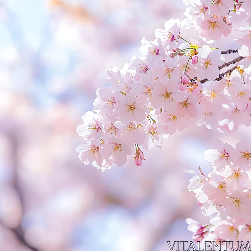 Beautiful Cherry Blossoms High-quality Image AI Image