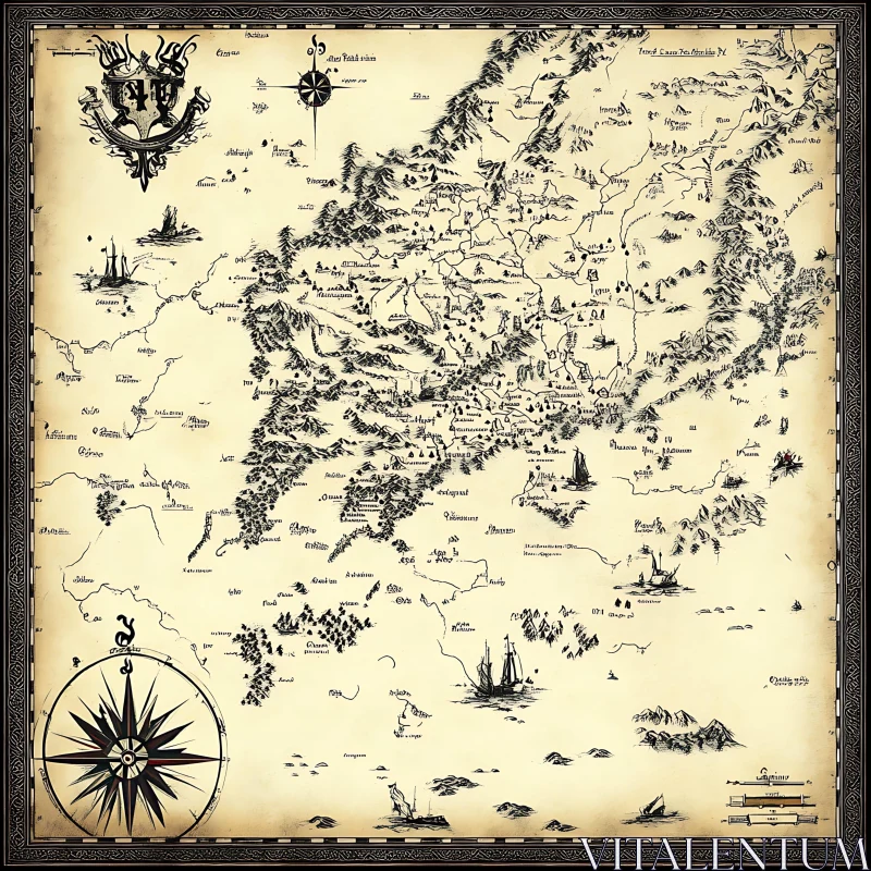 Fantasy Cartography Artwork AI Image