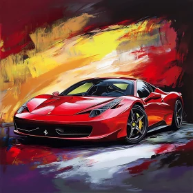 Ferrari Showcase with Abstract Background