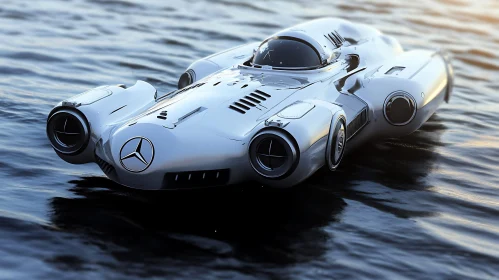 Sleek Futuristic Floating Car Design