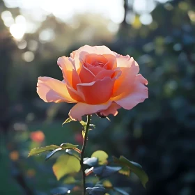 Radiant Rose in Sunlight