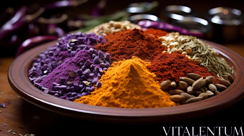 Exquisite Display of Spices and Seasonings in a Bowl AI Image