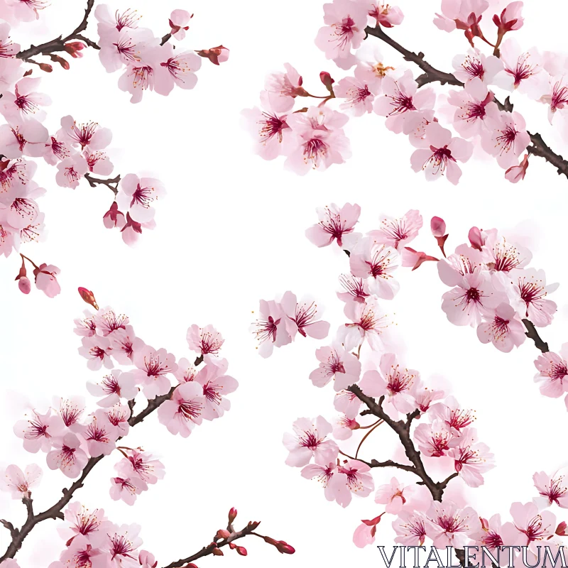 Springtime Cherry Blossom Art AI Image