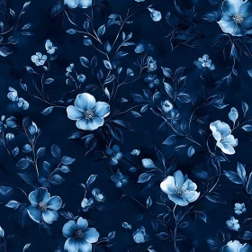 Elegant Blue and White Flower Pattern